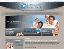 Tablet Screenshot of bloomingtonfamilydental.com